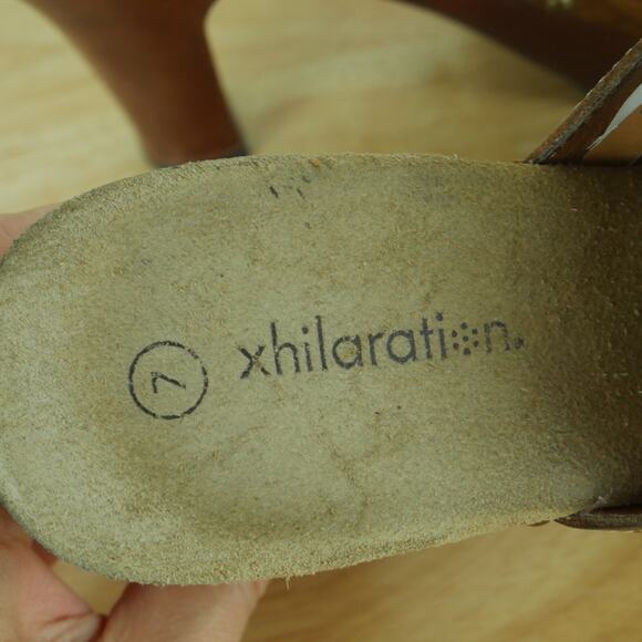 Vintage Size 7 Y2K Clogs Chunky Heel Platform Mules Boho Xhilaration Chunky Stud - Picture 2 of 11